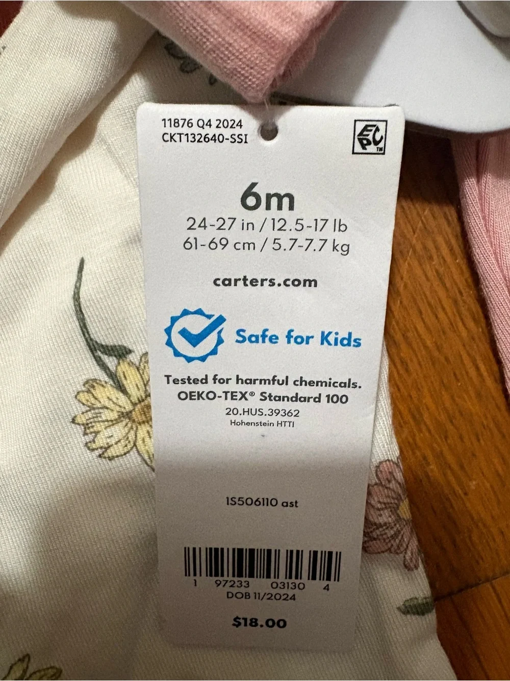 Carter’s Baby Floral Leggings 2 Piece Set 6 Months NWT